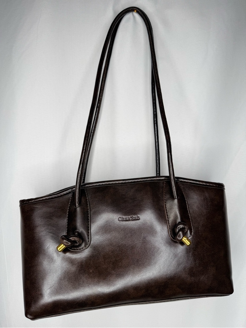 Chan2ab Vintage Style Dark Brown Leather Shoulder Bag - Brand New NWOT